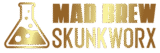 The logo for Mad Brew Skunkworx in horizontal orientation with a transparent background, very large.